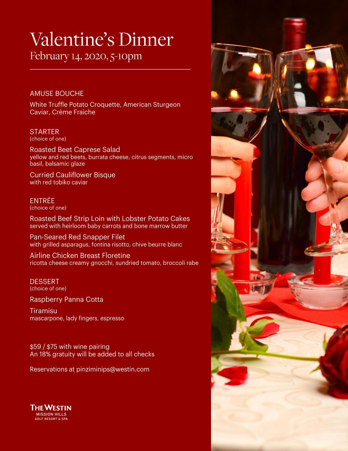 Valentine Day Dinner Menu
 Valentine s Day Dinner Menu 2020 by WestinMissionHills Issuu