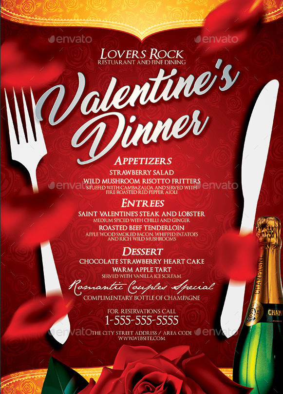 Valentine Day Dinner Menus
 Valentine s Day Menu Templates 10 Menu Design in PSD