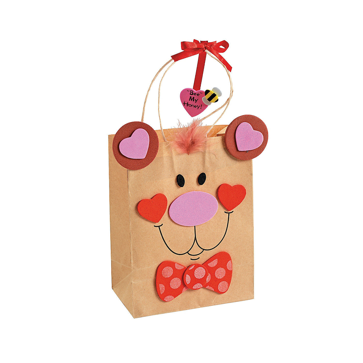 Valentine Gift Bags Ideas
 Valentine Bear Gift Bag Craft Kit Oriental Trading