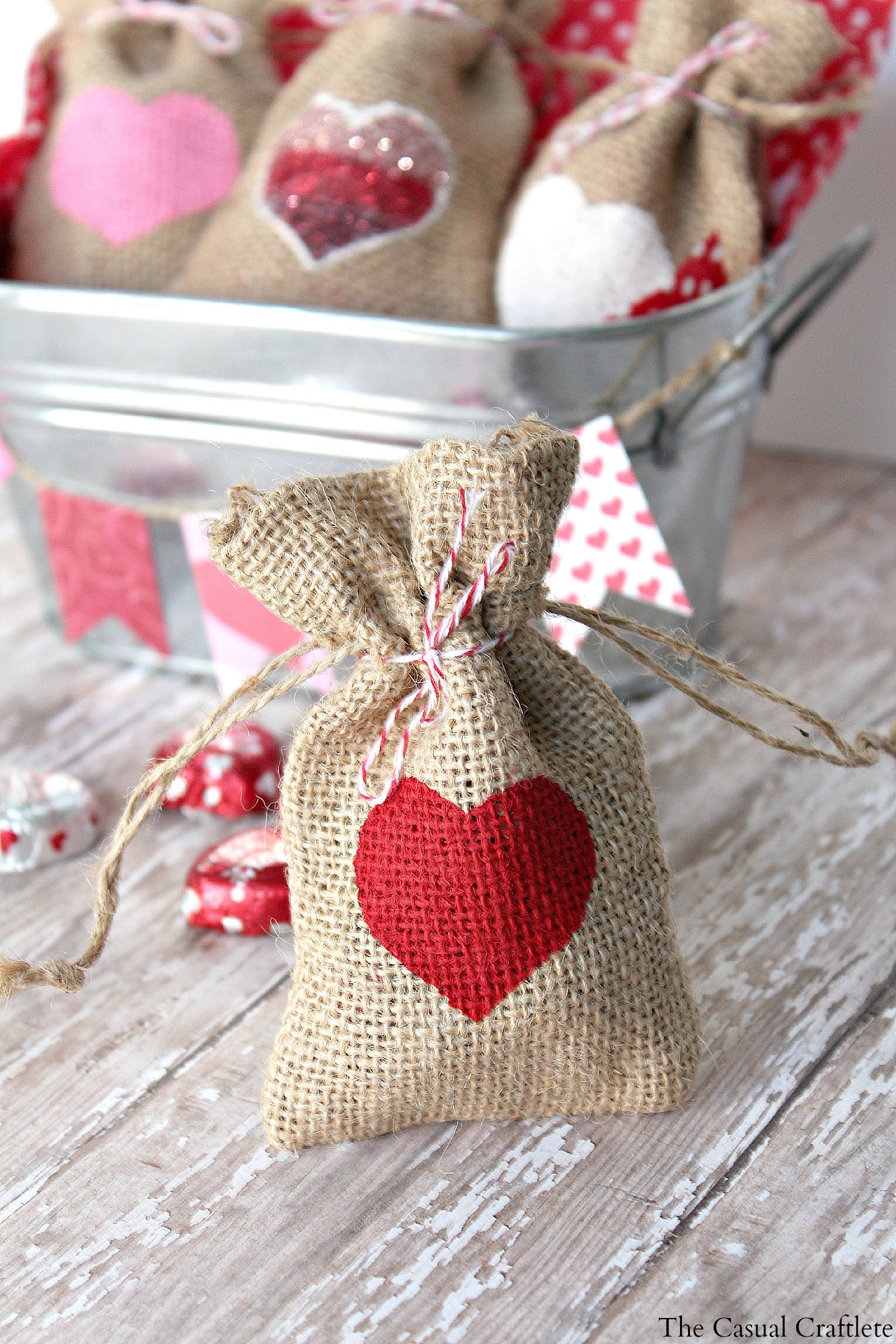 Valentine Gift Bags Ideas Best Of Diy Valentine S Day Burlap Gift Bags