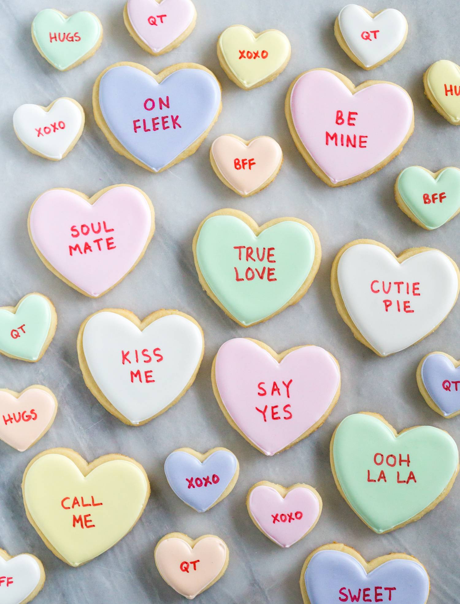 Valentine Sugar Cookies Decorating Ideas
 Conversation Heart Sugar Cookies