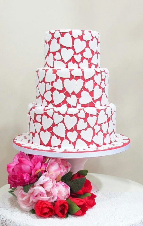 Valentine Wedding Cakes
 67 Adorable Valentine’s Day Wedding Cakes Weddingomania