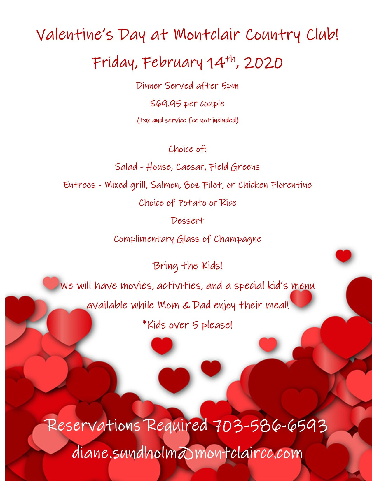 Valentine&amp;#039;s Day Dinner 2020 Luxury Valentines Day Dinner 2020 Montclair Country Club