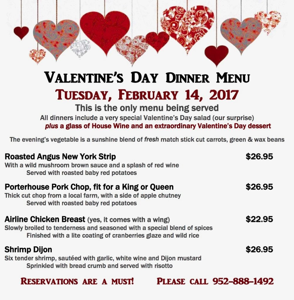 Valentine'S Day Dinner 2020
 Valentine s Day Dinner Special Bloomington Event Center