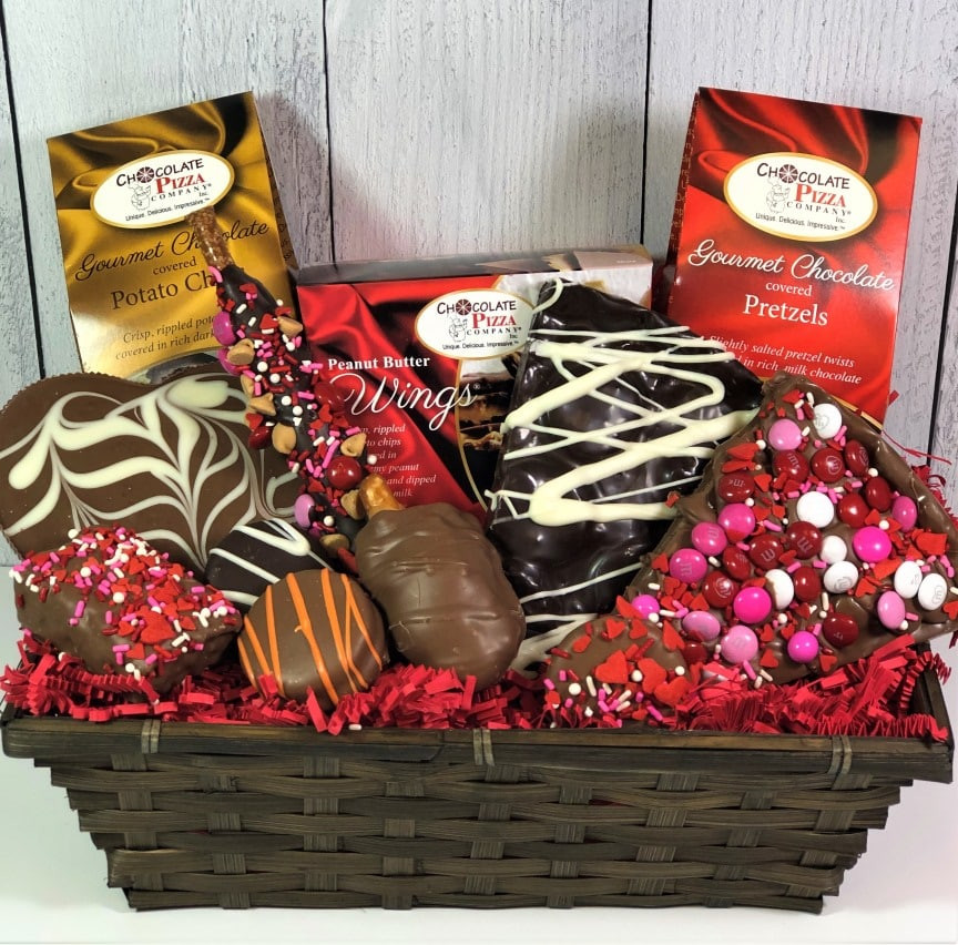Valentines Day Candy Gift
 Deluxe Valentine s Gift Basket Chocolate Pizza