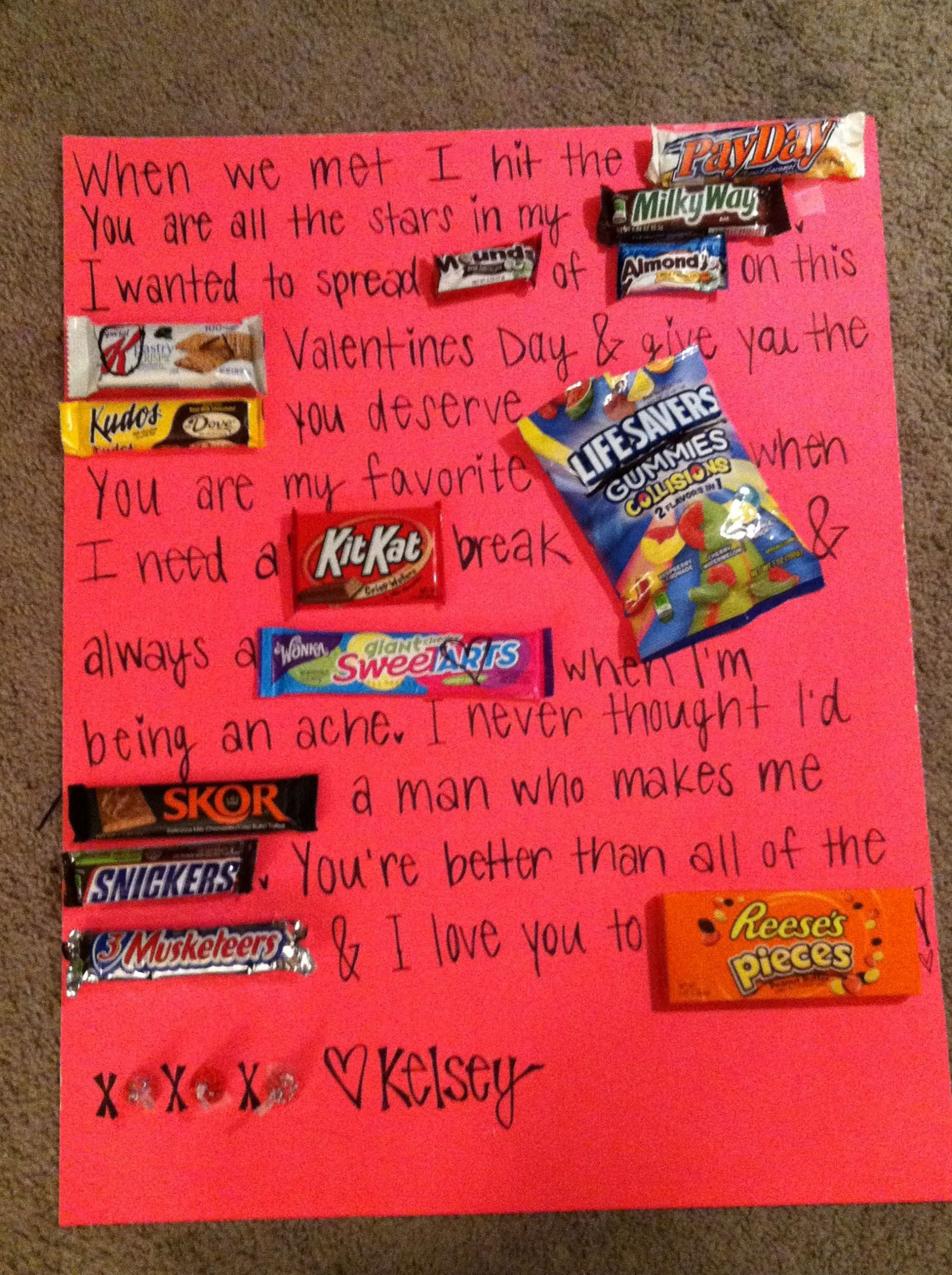 Valentines Day Candy Sayings
 My Valentines candy gram