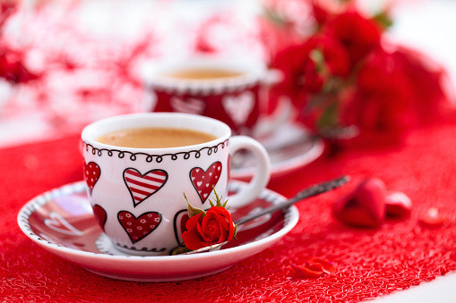 Valentines Day Coffee Drinks
 Coffee For Valentines Day Stock Download Image Now