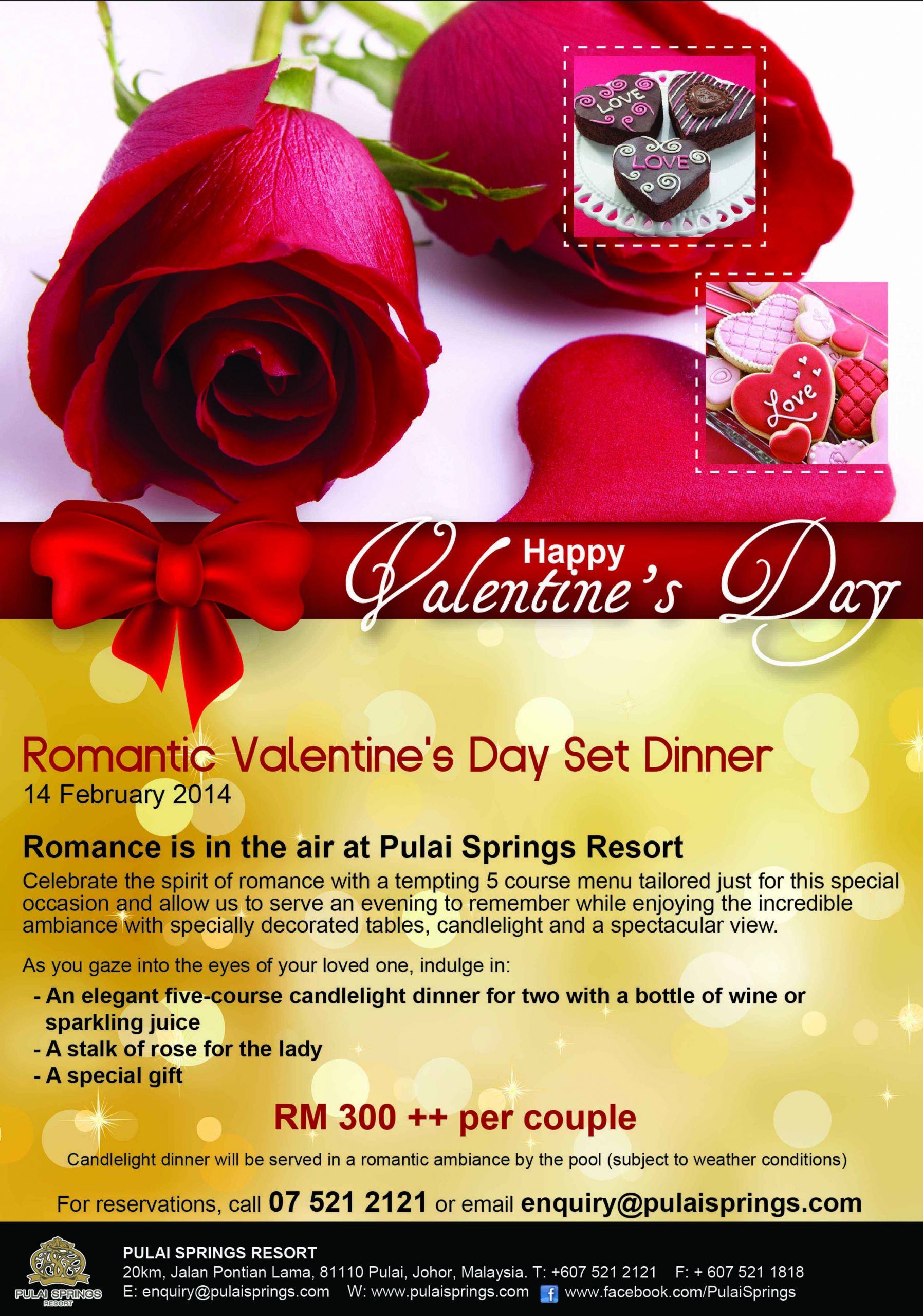 Valentines Dinner Deals
 Valentine’s Packages and Deals Pulai Travel Blog