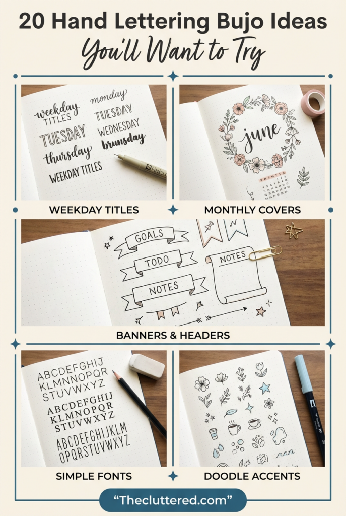 20 Hand Lettering Bullet Journal Ideas