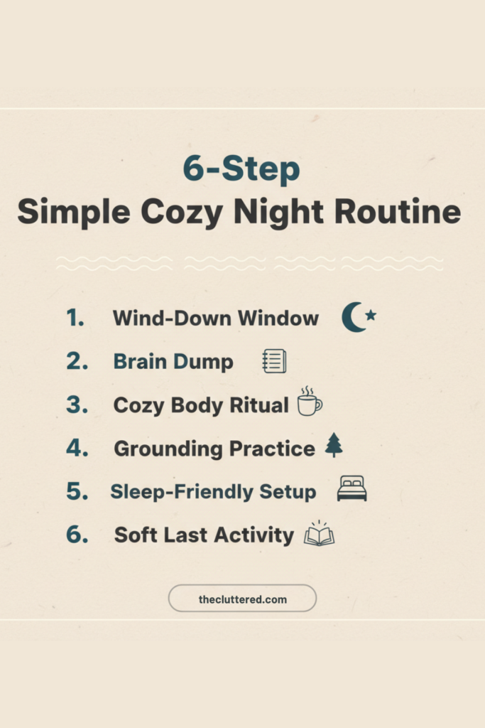 6-Step Simple Cozy Night Routine for Anxious Evenings