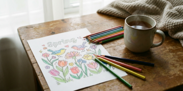 Spring Time Coloring Pages for Calm, Cozy Creative Days