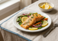 30 Minute Lemon Garlic Salmon with Spring Vegetables (One-Pan)