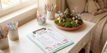 Fairy Garden Kids Chore Planner Sheet