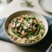Creamy Mushroom and Asparagus Risotto for Spring